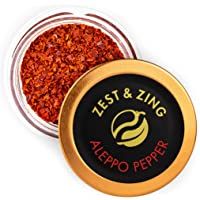 Los mejores  - Zest &amp- Zing Aleppo Pepper Chilli (Hojuelas)- 18 G - Chiles Premium De Zest &amp- Zing. Tarros De Especias Más Frescos…